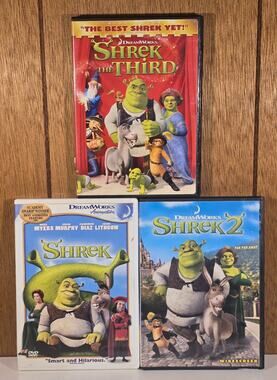 DreamWorks Shrek DVD Lot 3 Movies Shrek Shrek 2 Shrek The Third
